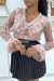 Pink Lace Ruffled Blouse | $9.10 | OKKO MODE