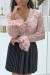 Pink Lace Ruffled Blouse | $9.10 | OKKO MODE