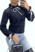 Sweater negro con cuello alto y lazo - Suave y elegante | 10,92 $ | OKKO MODE