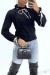 Sweater negro con cuello alto y lazo - Suave y elegante | 10,92 $ | OKKO MODE