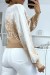 Beige Stretch Pull with Puff Effect and Inscription | $10.92 | OKKO MODE