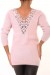 Top ajustado rosa con detalles de encaje en la espalda | 10,92 $ | OKKO MODE