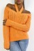 Pull orange vitaminé tout doux à épaules dénudée et détails ajourés pointelle. | 10,08 € | OKKO MODE