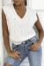 Blusa sin mangas blanca con cuello en V y detalle trenzado | 10,08 € | OKKO MODE