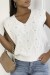 Blusa sin mangas blanca con cuello en V y detalle trenzado | 10,08 € | OKKO MODE