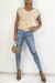 Chaleco sin mangas en V con trenzado - Color Camel | 10,92 $ | OKKO MODE
