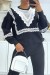 Suéter negro mangas abullonadas encaje - Tendencia oversize | 10,92 $ | OKKO MODE