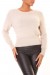 Pull court taupe  doux et chaud à décolleté plongeant dans le dos et motif en dentelle | 8,47 £ | OKKO MODE
