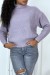 Pull épais lila à col montant | 10,92 $ | OKKO MODE
