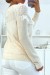 Jersey beige con cuello redondo y detalles vintage | 10,08 € | OKKO MODE