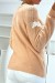 Vintage Classic Round Neck Ruffle Trim Rose Pull | $10.92 | OKKO MODE