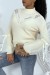 Jersey cuello alto beige manga tulle bouffant | 10,08 € | OKKO MODE