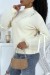 Jersey cuello alto beige manga tulle bouffant | 10,08 € | OKKO MODE