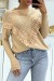 Pull camel col montant femme | 10,92 $ | OKKO MODE