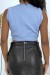 Vestido azul sin mangas estilo clásico con botones - Mujer | 3,41 $ | OKKO MODE