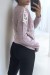 Pull lila à empiècement en dentelle et coupe basique | 10,08 € | OKKO MODE