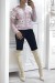 Pull lila à empiècement en dentelle et coupe basique | 10,08 € | OKKO MODE