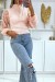Floral Tulle Sleeve Top - Elegant Rose Blouse | €10.08 | OKKO MODE