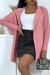 Abrigo grueso rosa con capucha y mangas murciélago | 10,92 $ | OKKO MODE