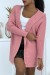 Abrigo grueso rosa con capucha y mangas murciélago | 10,92 $ | OKKO MODE