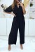 Combinaison pantalon plissé cache coeur noir | €12.60 | OKKO MODE