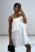 Vestido blanco satinado fluido | 6,83 $ | OKKO MODE