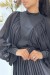 Schwarze Bluse mit Ballonärmeln aus Voile | 7,96 $ | OKKO MODE