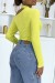 Haut jaune fluo à col asymétrique | 10,92 $ | OKKO MODE