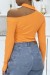 Blusa naranja cuello único | 10,92 $ | OKKO MODE