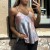 Satin Tanktop mit hübschem grauem Muster | 7,56 € | OKKO MODE