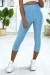 Legging corsaire Push Up turquoise très fashion | 4,55 $ | OKKO MODE