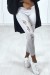 Legging corsaire gris matière brillante et extensible effilé à lavant | 1,14 $ | OKKO MODE