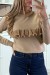 Pull camel à volant à lavant et larrière | 7,96 $ | OKKO MODE