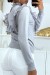 Gray Ruffle Front and Back Pull | $7.96 | OKKO MODE