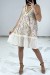 Robe dété beige à imprimé coloré et crochet style bohème | 8,19 $ | OKKO MODE