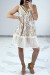 Robe dété beige à imprimé coloré et crochet style bohème | 8,19 $ | OKKO MODE