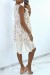 Robe dété beige à imprimé coloré et crochet style bohème | 8,19 $ | OKKO MODE
