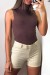Brown Turtleneck Sweater - Highly Stretchable | £1.76 | OKKO MODE