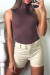 Brown Turtleneck Sweater - Highly Stretchable | £1.76 | OKKO MODE