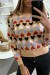 Beige Heart Pattern Court Pull | $6.83 | OKKO MODE