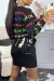 Black Viscose Sweater with Neon Writing | $5.69 | OKKO MODE