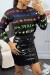 Black Viscose Sweater with Neon Writing | $5.69 | OKKO MODE