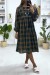 Robe verte motif écossais avec broderie | 5,69 $ | OKKO MODE