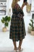 Robe verte motif écossais avec broderie | 5,69 $ | OKKO MODE