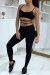 Conjunto ajustado negro con crop top y cordones | 13,65 $ | OKKO MODE