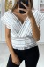 White Plisse and Ruffle Wrap Top | $5.69 | OKKO MODE