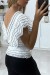 White Plisse and Ruffle Wrap Top | $5.69 | OKKO MODE