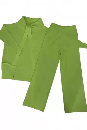 Ensemble pull col roulé over size et palazzo noir | 21,85 $ | OKKO MODE