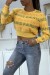 Mustard Yellow Court Pull with PARIS LOVE Embroidery | €6.30 | OKKO MODE