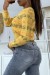 Mustard Yellow Court Pull with PARIS LOVE Embroidery | €6.30 | OKKO MODE